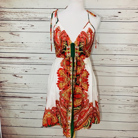 Anthropologie Dresses & Skirts - {ANTHROPOLOGIE} Farm Rio Paisley Halter Dress